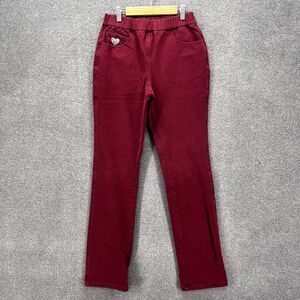 Dream Jeannes Pants womens XXS Red Flat Front Quaker‎ Factory stretch Stright